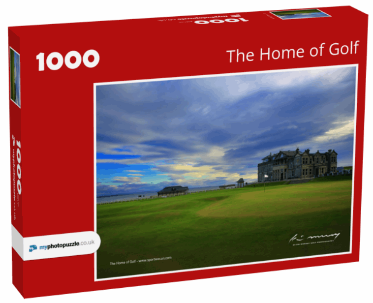 JIGSAW "THE HOME OF GOLF" -  Challenge yourself with this stunning 1000-piece jigsaw of St. Andrews, the home of golf. Capture by world-renowned photographer Kevin Murray. Support the NHS while enjoying this beautiful puzzle.