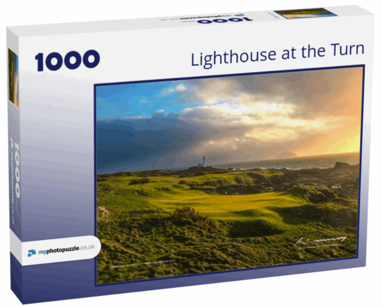 JIGSAW "LIGHTHOUSE AT THE TURN" -  Enjoy a stunning 1000-piece jigsaw of Turnberry Golf Course, captured by world-renowned photographer Kevin Murray. Support the NHS while challenging yourself with this beautiful puzzle.