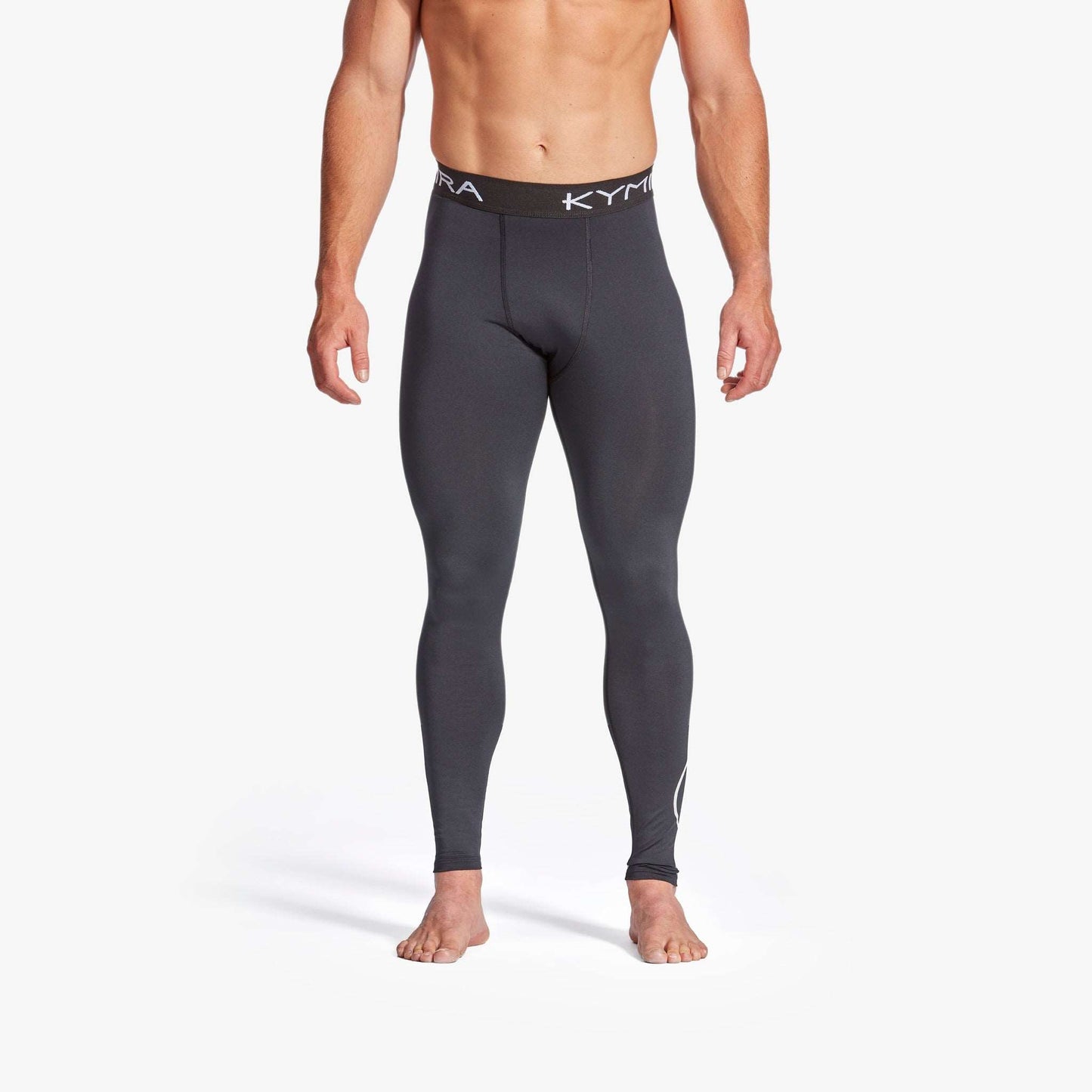 Kymira Infrared Leggings for Men -  Kymira Leggings for men with KYnergy tech reduce pain, prevent injury, and optimize body temperature. Features: compression fit, seamless gusset, elastic waistband, breathable fabric.
