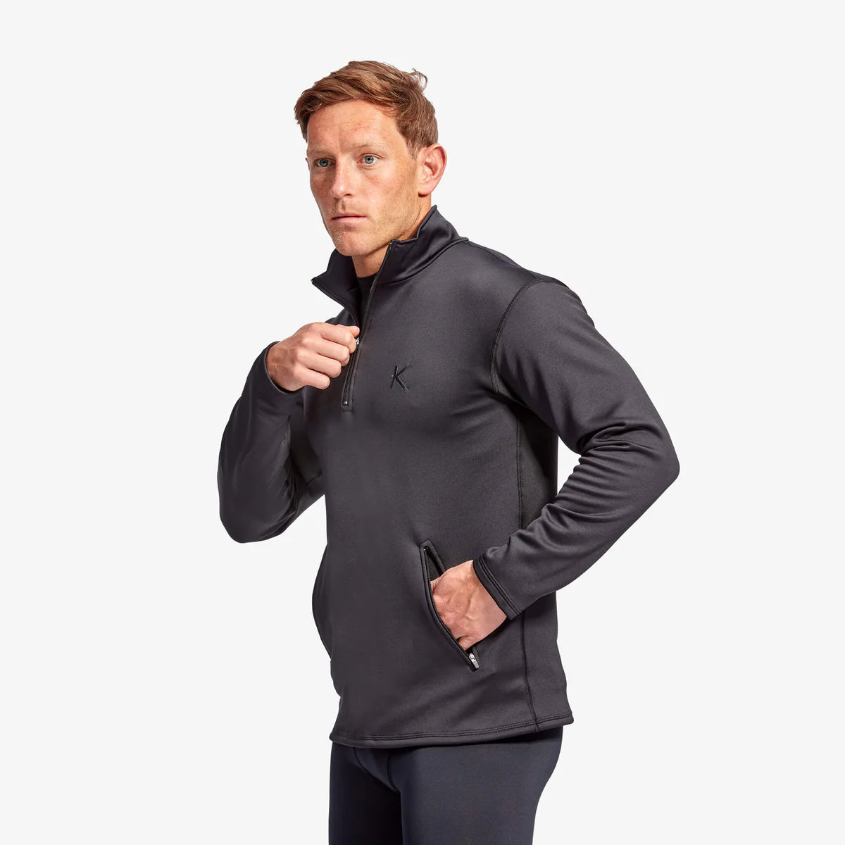 Kymira Infrared Half Zip Fleece for Men -  Brave the outdoors with the Kymira Half Zip Fleece. Infrared tech ensures warmth and comfort, while high-stretch fabric and sleek design offer flexibility and style.