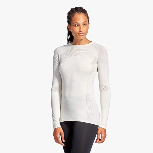 Kymira Infrared Merino Top for Women -  Kymira Infrared tech 3D knit merino jumper for women, sustainably sourced, lightweight for activities, extra warmth for winter, versatile for layering, with cooling zones and rib detail.