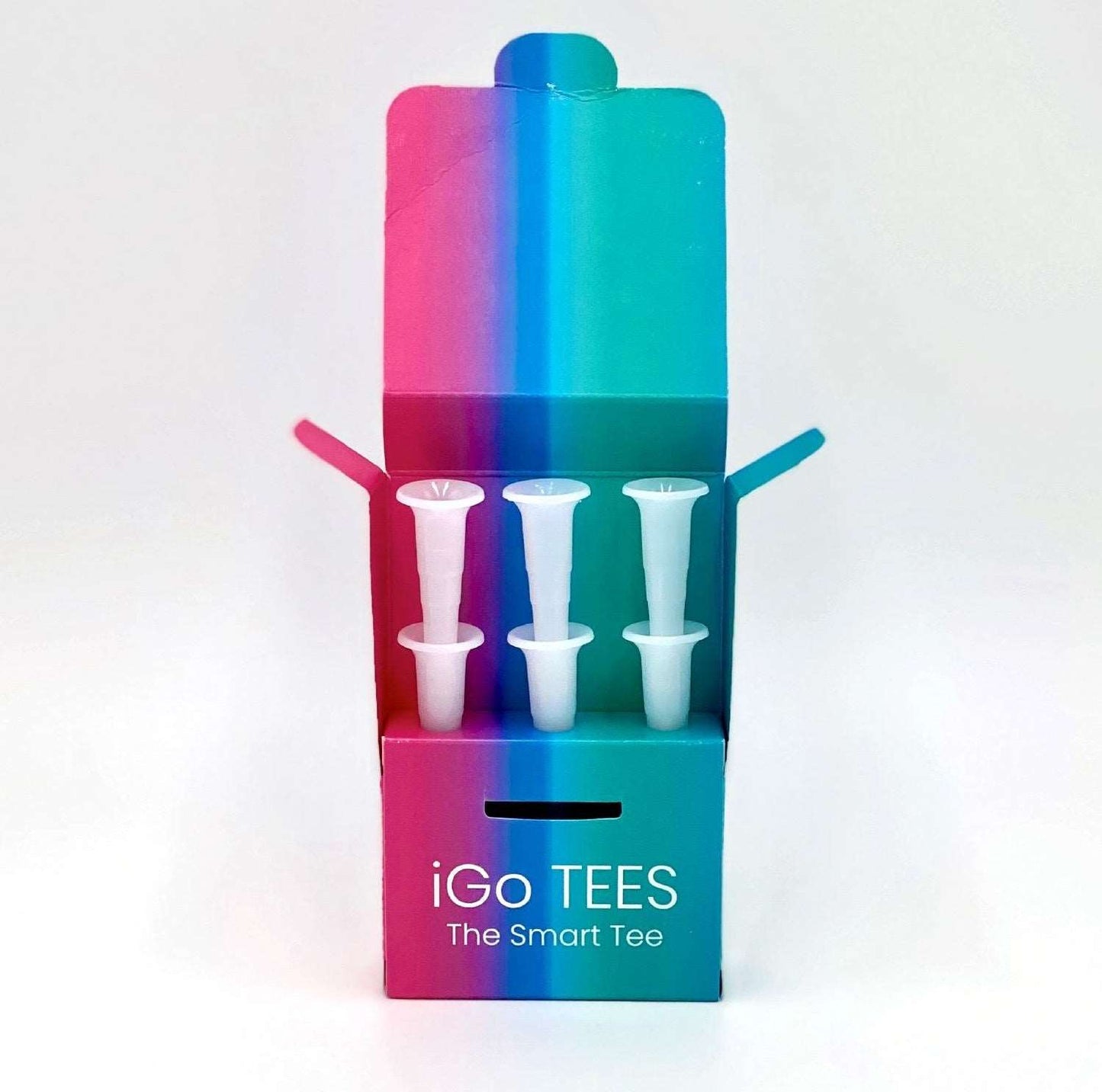 iGo GOLF TEES - The Smart Way to Tee Up -   iGo Smart Golf Tees: made in the UK from recycled polymer, biodegradable, durable, friction-free, strong points, consistent tee height, easy to find. Pack of 6.